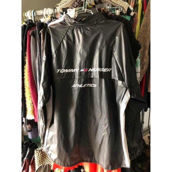 Vintage Tommy Hilfiger Men’s Rain Jacket Waterproof Sz Medium Oversized 90's - Picture 3 of 8